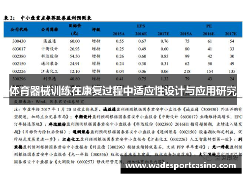 体育器械训练在康复过程中适应性设计与应用研究